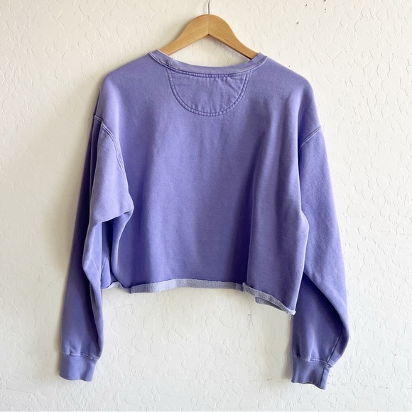 SlyFox Threads Purple Cropped Rolling Stones “Cool Mom” Crewneck - Picture 3 of 5